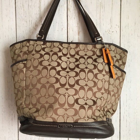 Coach Handbags - COACH Tote Signature C Canvas Brown/Khaki Handbag